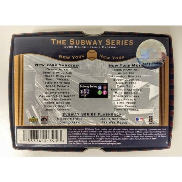 2000 Subway Series Upper Deck Ed Baseball Card - Picture 4 of 4